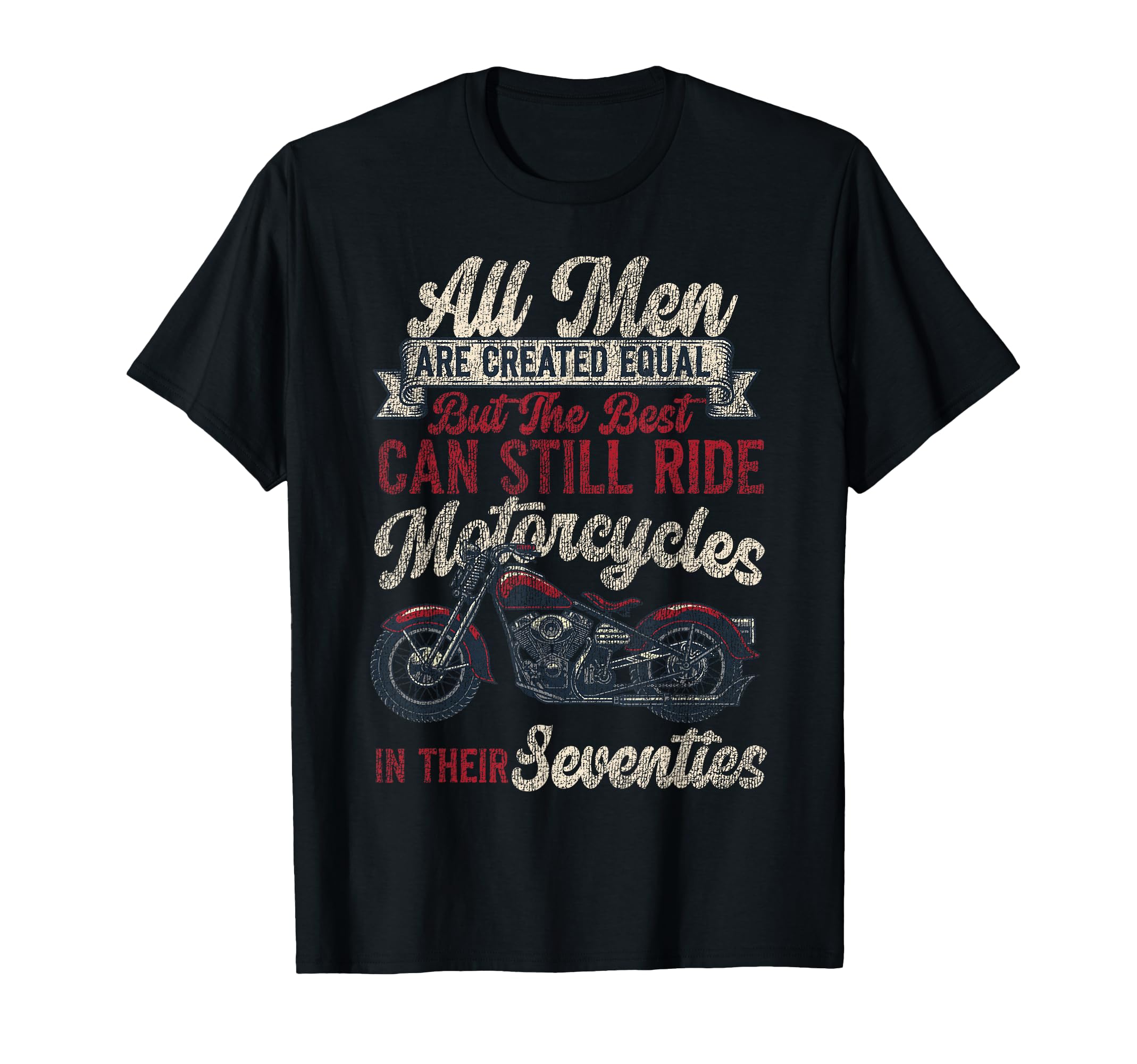 Motorcycle Biker Grandpa 70Th T-Shirt - Casual Everyday Wear Men Women - T-Shirt, Sweatshirt, Hoodie