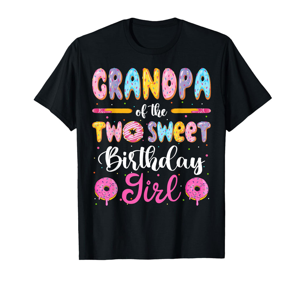 Grandpa Two Sweet Birthday Donut 2Nd T-Shirt - Unique Graphic Unisex - T-Shirt, Sweatshirt, Hoodie