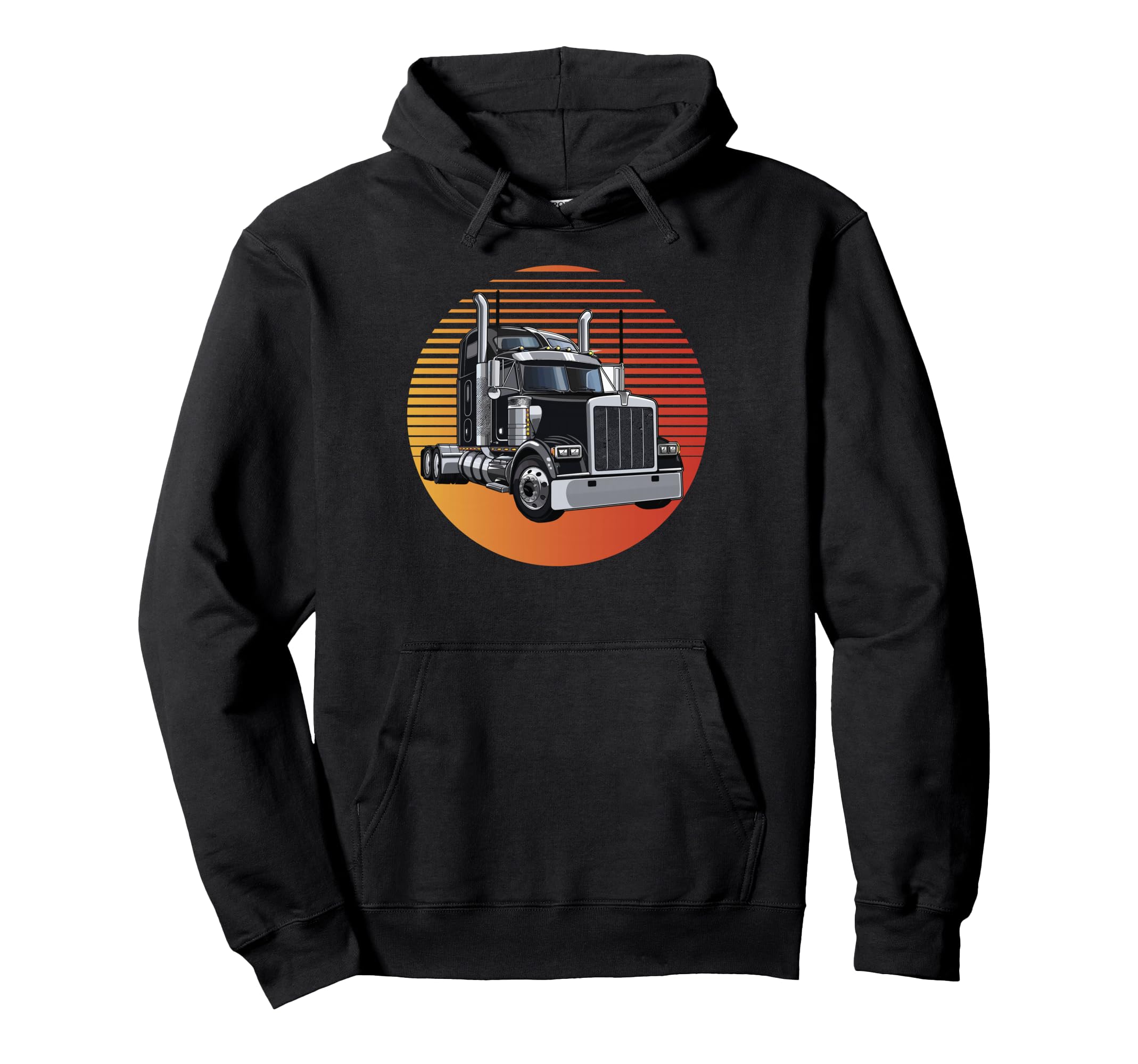 Truck Driver Art Dad Papa Trucking Hoodie - Casual Everyday Wear Unisex - T-Shirt, Sweatshirt, Hoodie