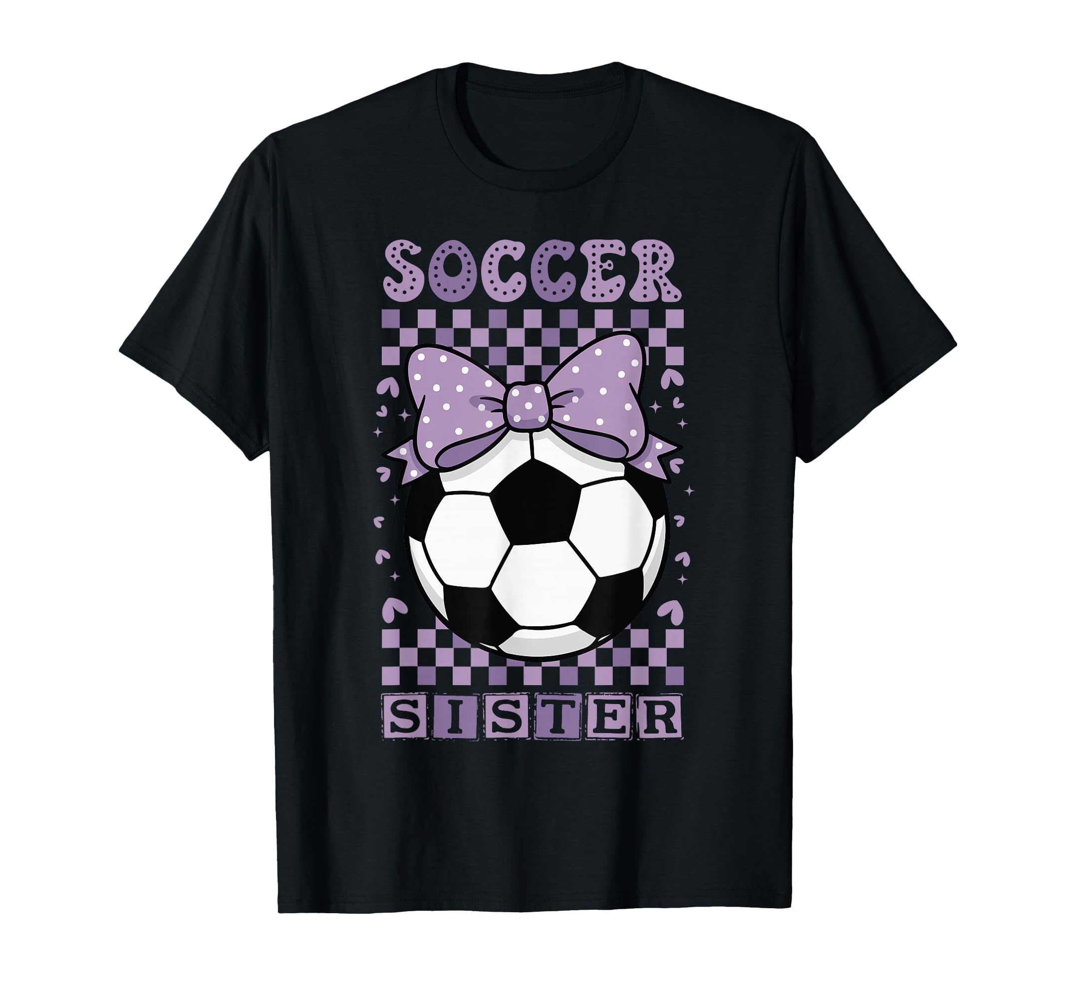 Soccer Sister Ball Purple Coquette Bow T-Shirt - Fun Novelty Design Unisex - T-Shirt, Sweatshirt, Hoodie