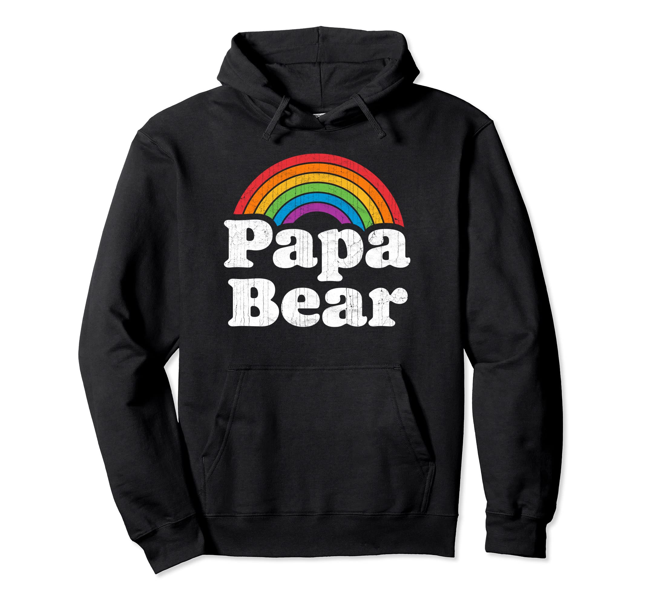 Papa Bear Damn Daddy Rainbow Flag Gay Hoodie - Novelty Apparel Men Women - T-Shirt, Sweatshirt, Hoodie