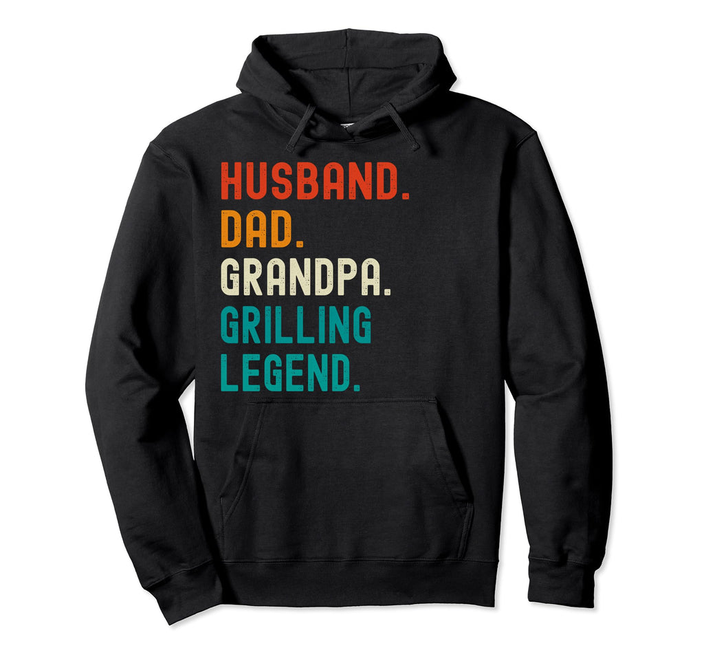 Funny Husband Dad Grandpa Grilling Legend Hoodie - Unique Graphic Unisex - T-Shirt, Sweatshirt, Hoodie