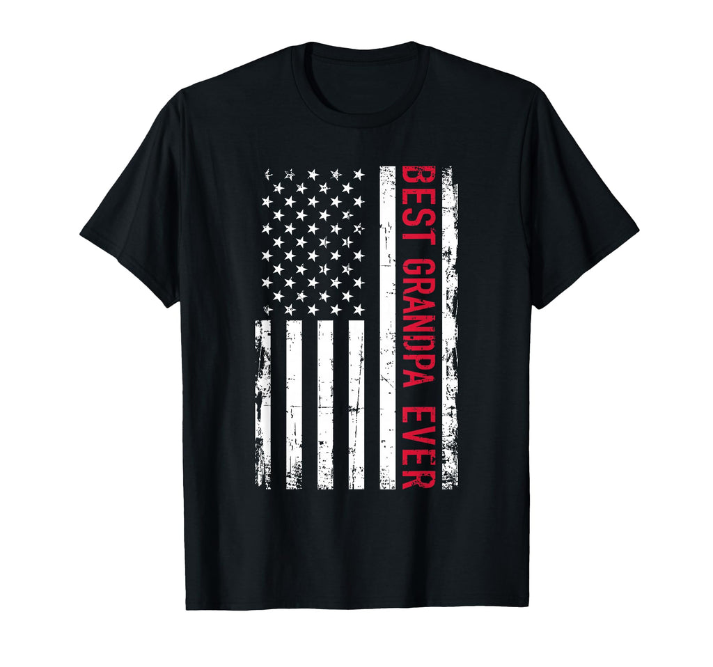 Best Grandpa Ever Us American Flag T-Shirt - Streetwear Style Unisex - T-Shirt, Sweatshirt, Hoodie