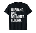 Husband Dad Drummer Funny Drum Drumming T-Shirt - Minimalist Print Unisex - T-Shirt, Sweatshirt, Hoodie
