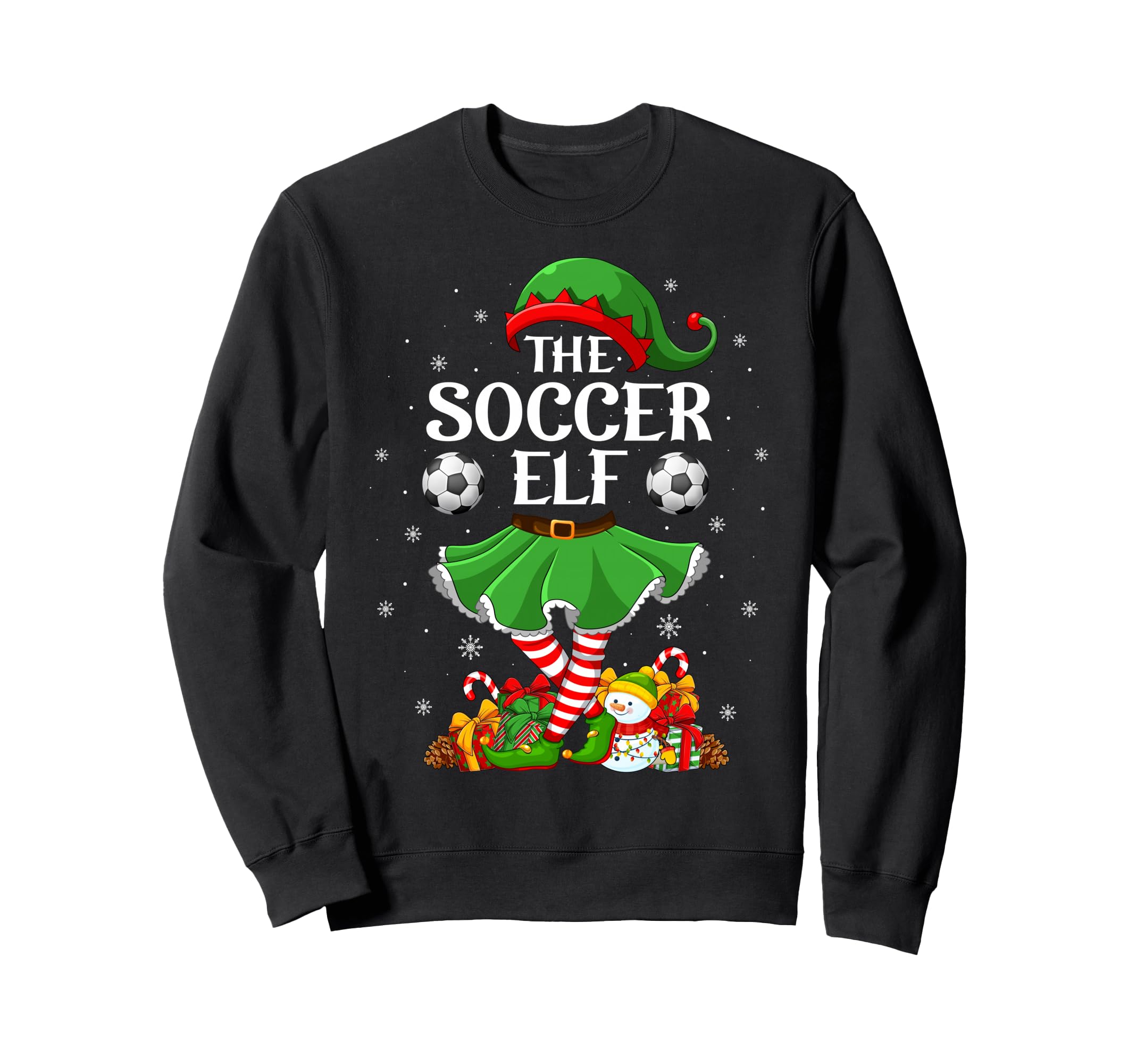Soccer Elf Family Elf Squad Sweatshirt - Trendy Graphic for Adults - T-Shirt, Sweatshirt, Hoodie