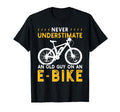 Funny Cycling Old Guy E Bike Dad T-Shirt - Fun Novelty Design for Adults - T-Shirt, Sweatshirt, Hoodie