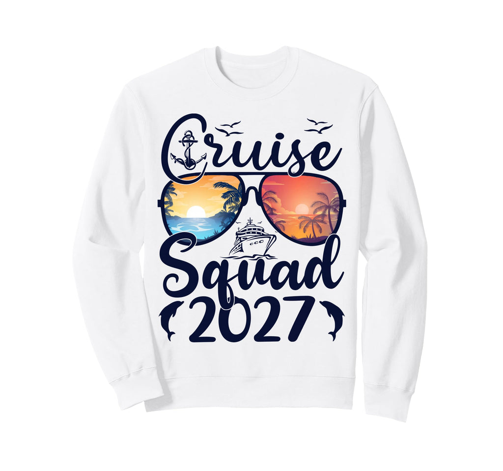 Cruise Squad 2027 Summer Vacation Sweatshirt - Minimalist Print Men Women - T-Shirt, Sweatshirt, Hoodie