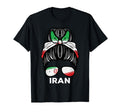 Iran Flag Iranian Hairbun Football T-Shirt - Novelty Apparel for Adults - T-Shirt, Sweatshirt, Hoodie