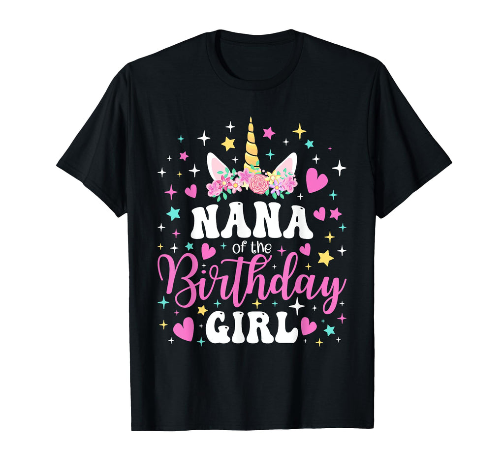 Unicorn Nana Birthday Family Matching T-Shirt - Graphic Print Men Women - T-Shirt, Sweatshirt, Hoodie