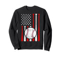 American Flag Baseball Flag Dad Sweatshirt - Aesthetic Graphic Men Women - T-Shirt, Sweatshirt, Hoodie