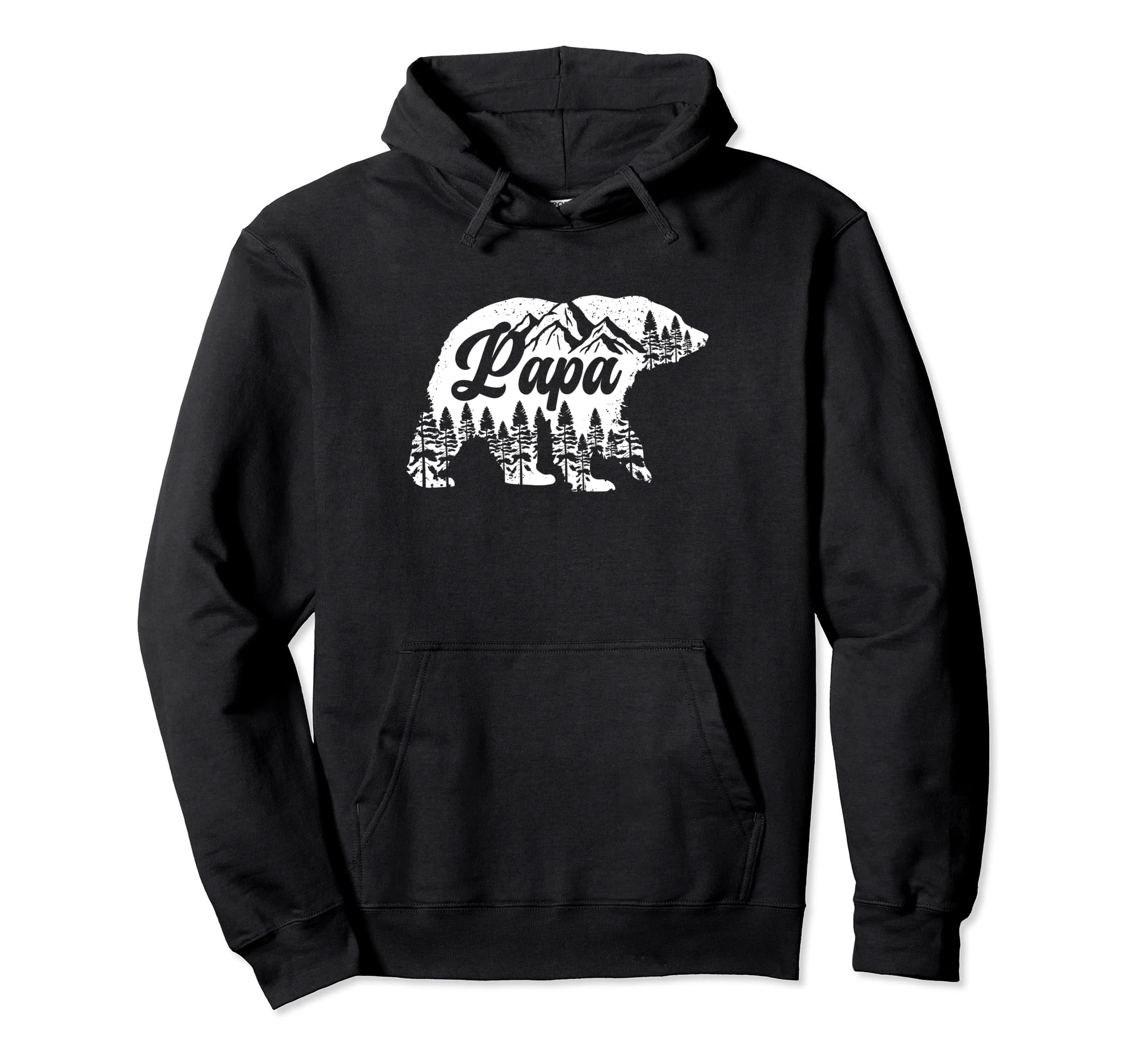 Papa Mountain Bear Wildlife Forest Animal Hoodie - Trendy Graphic Unisex - T-Shirt, Sweatshirt, Hoodie