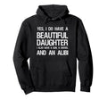 Beautiful Daughter Gun Shovel Alibi Hoodie - Custom Art Print for Adults - T-Shirt, Sweatshirt, Hoodie