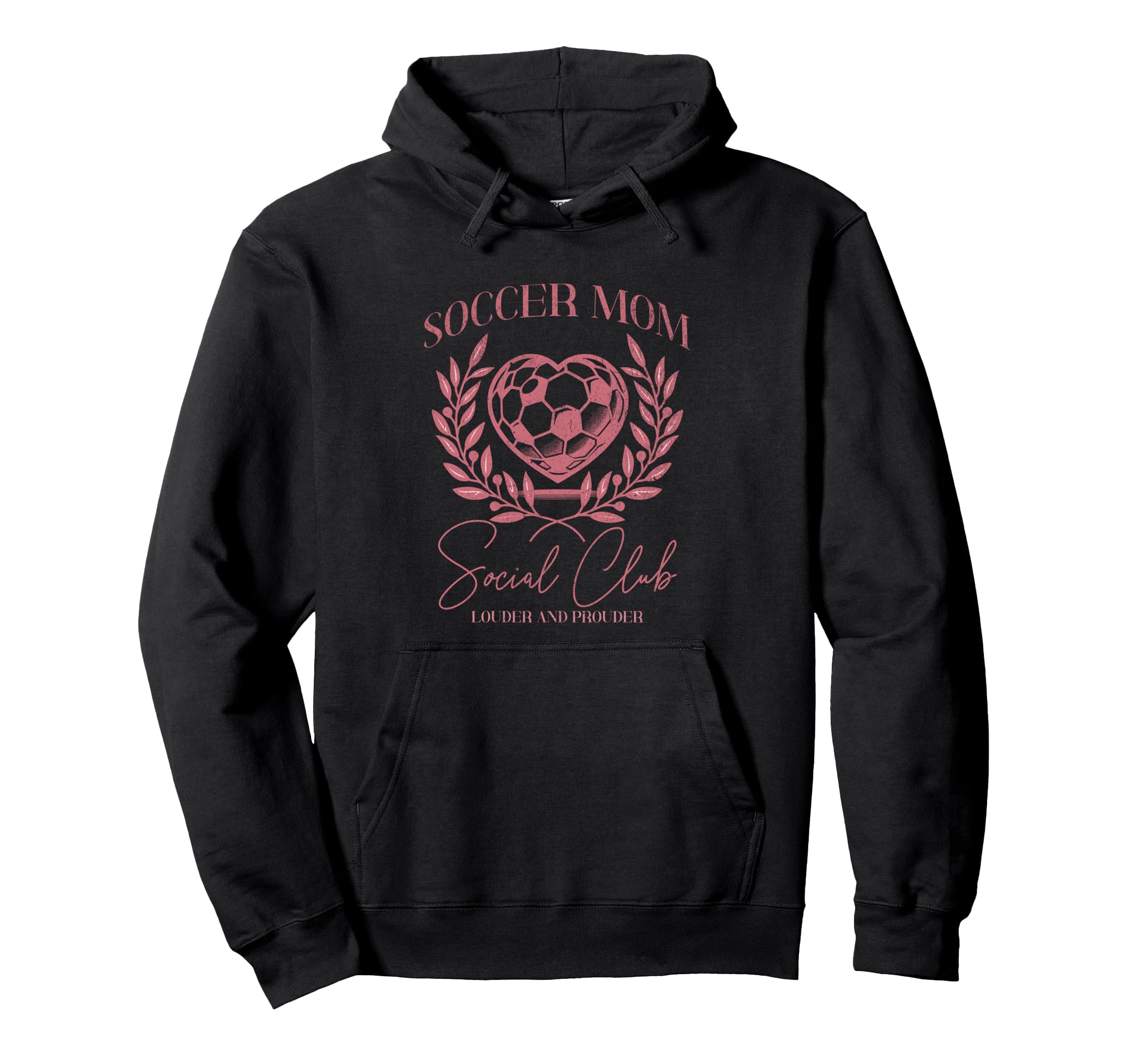 Soccer Mom Social Club Heart Sideline Hoodie - Graphic Print for Adults - T-Shirt, Sweatshirt, Hoodie