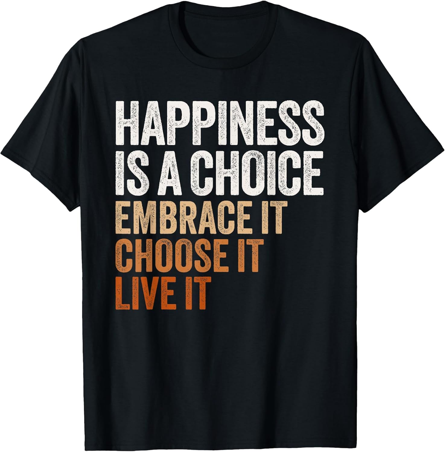 Positive Message Retro Happiness Vintage Motivational - Adult & Kids T-Shirts, Sweatshirts & Hoodies apparel design preview 1