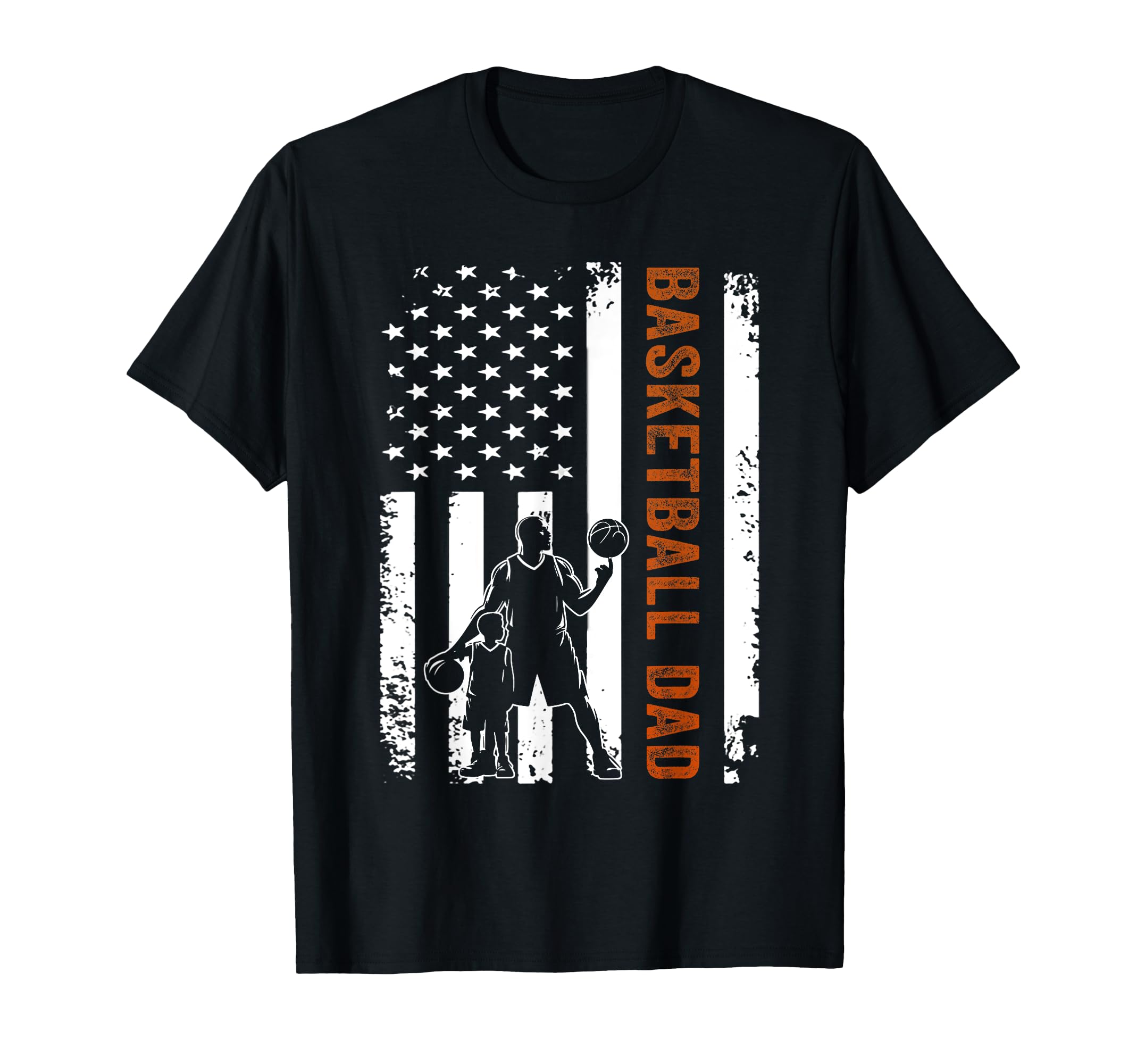 Basketball Dad Usa Us Flag T-Shirt - Minimalist Print for Adults - T-Shirt, Sweatshirt, Hoodie
