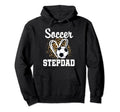 Soccer Stepdad Leopard Heart Matching Hoodie - Custom Art Print Men Women - T-Shirt, Sweatshirt, Hoodie