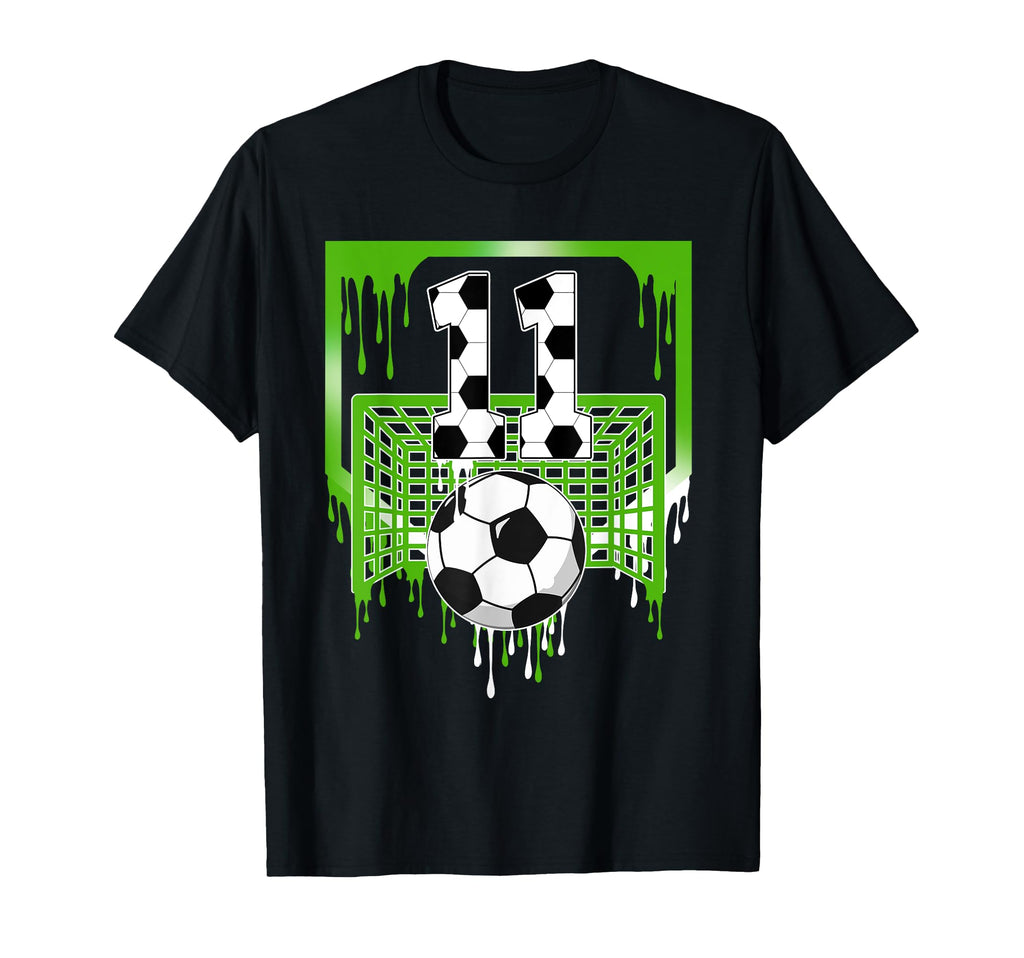 11Th Birthday Soccer Ice Cream Drip 11 T-Shirt - Unique Graphic for Adults - T-Shirt, Sweatshirt, Hoodie
