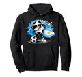 Dabbing Ball Soccer Argentina Flag Hoodie - Streetwear Style Unisex - T-Shirt, Sweatshirt, Hoodie