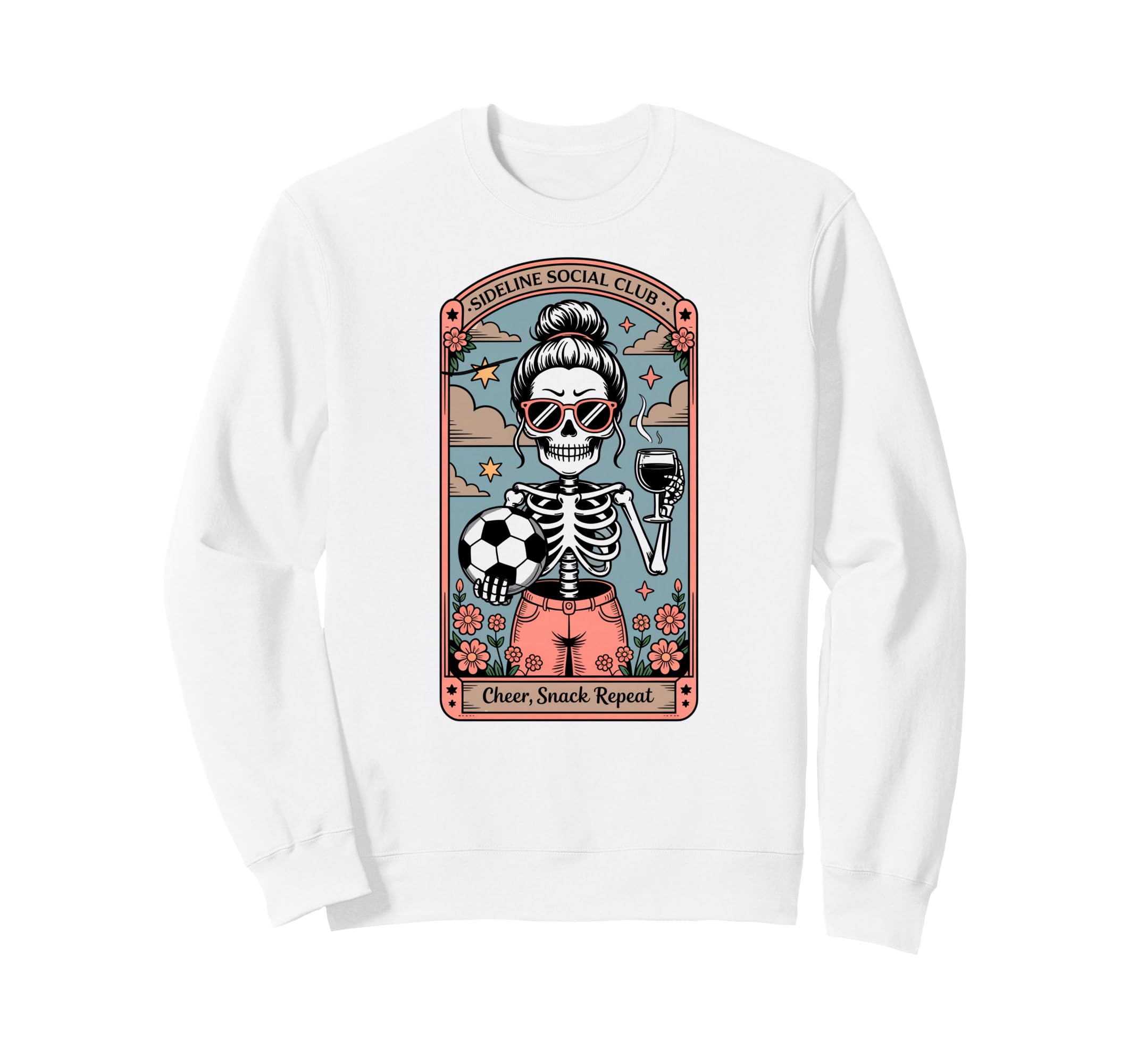 Sideline Social Club Skeleton Sweatshirt - Aesthetic Graphic Men Women - T-Shirt, Sweatshirt, Hoodie
