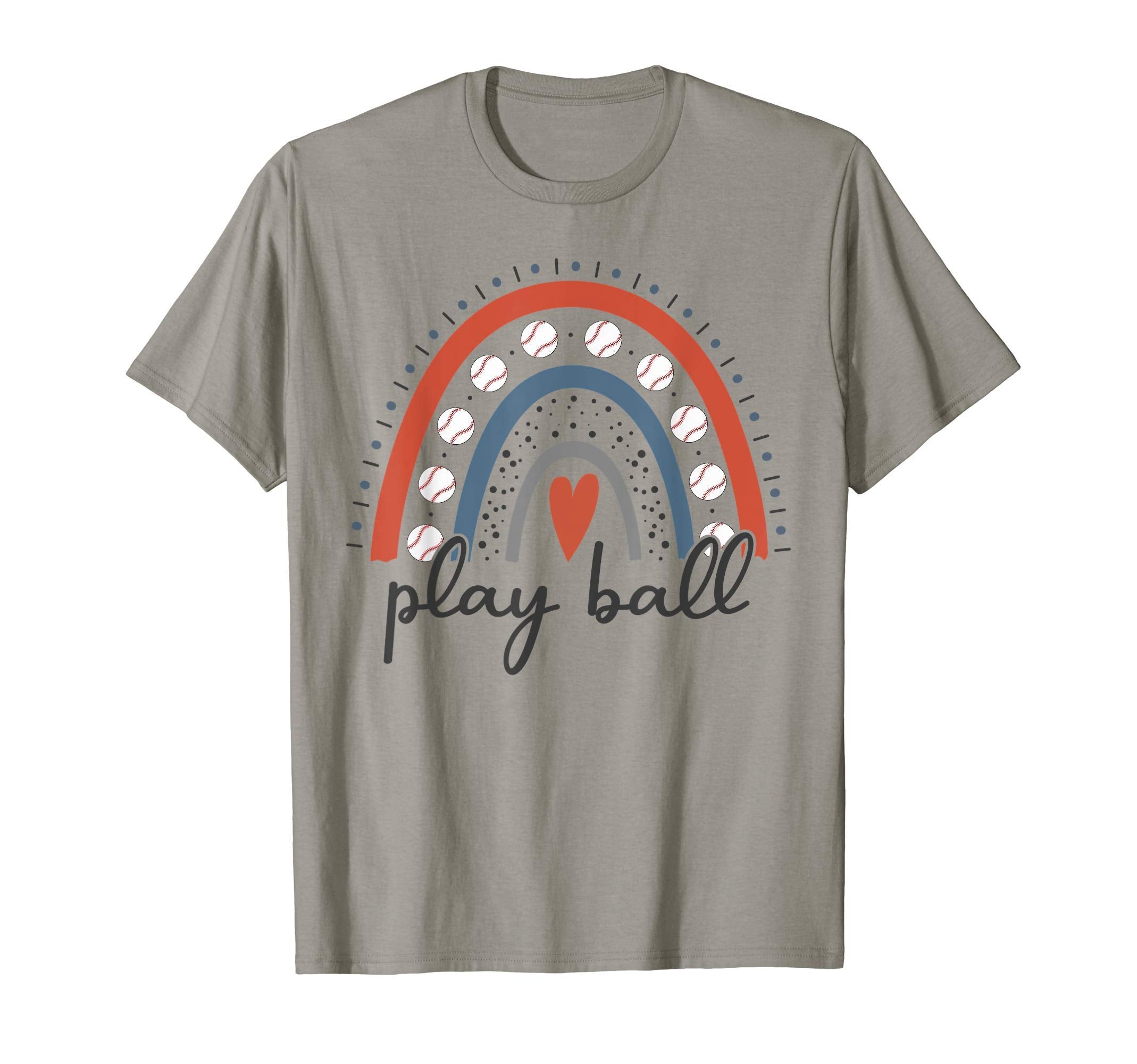 Dlz Funny Play Ball Rainbow Baseball T-Shirt - Novelty Apparel for Adults - T-Shirt, Sweatshirt, Hoodie