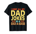I Keep All My Dad Jokes Dad Base Dad T-Shirt - Minimalist Print for Adults - T-Shirt, Sweatshirt, Hoodie
