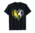 Softball Soccer Ball Heart Love Hoodie - Casual Everyday Wear Men Women - T-Shirt, Sweatshirt, Hoodie