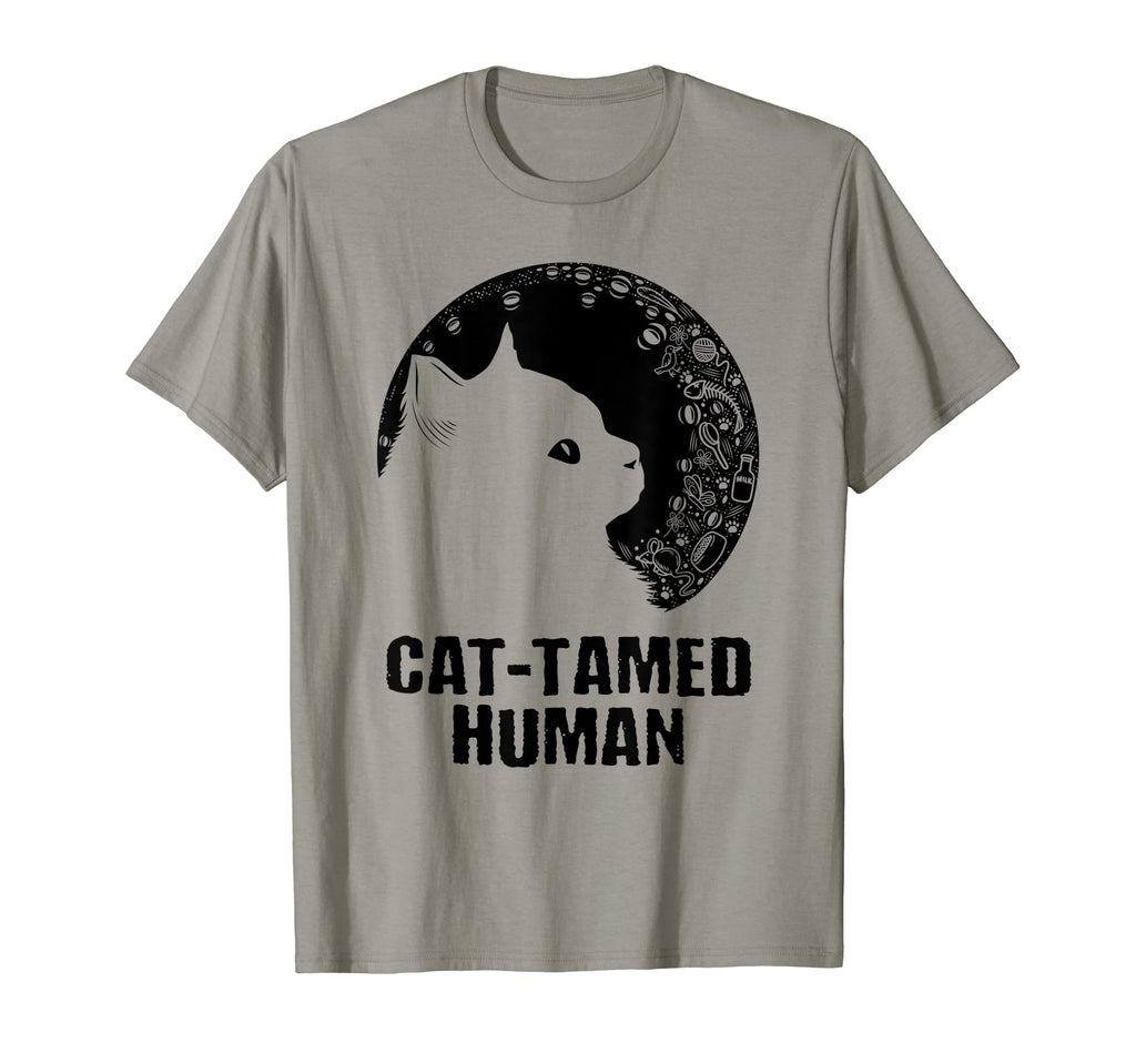Cat Tamed Human Cat Lover Friends T-Shirt - Casual Everyday Wear Men Women - T-Shirt, Sweatshirt, Hoodie