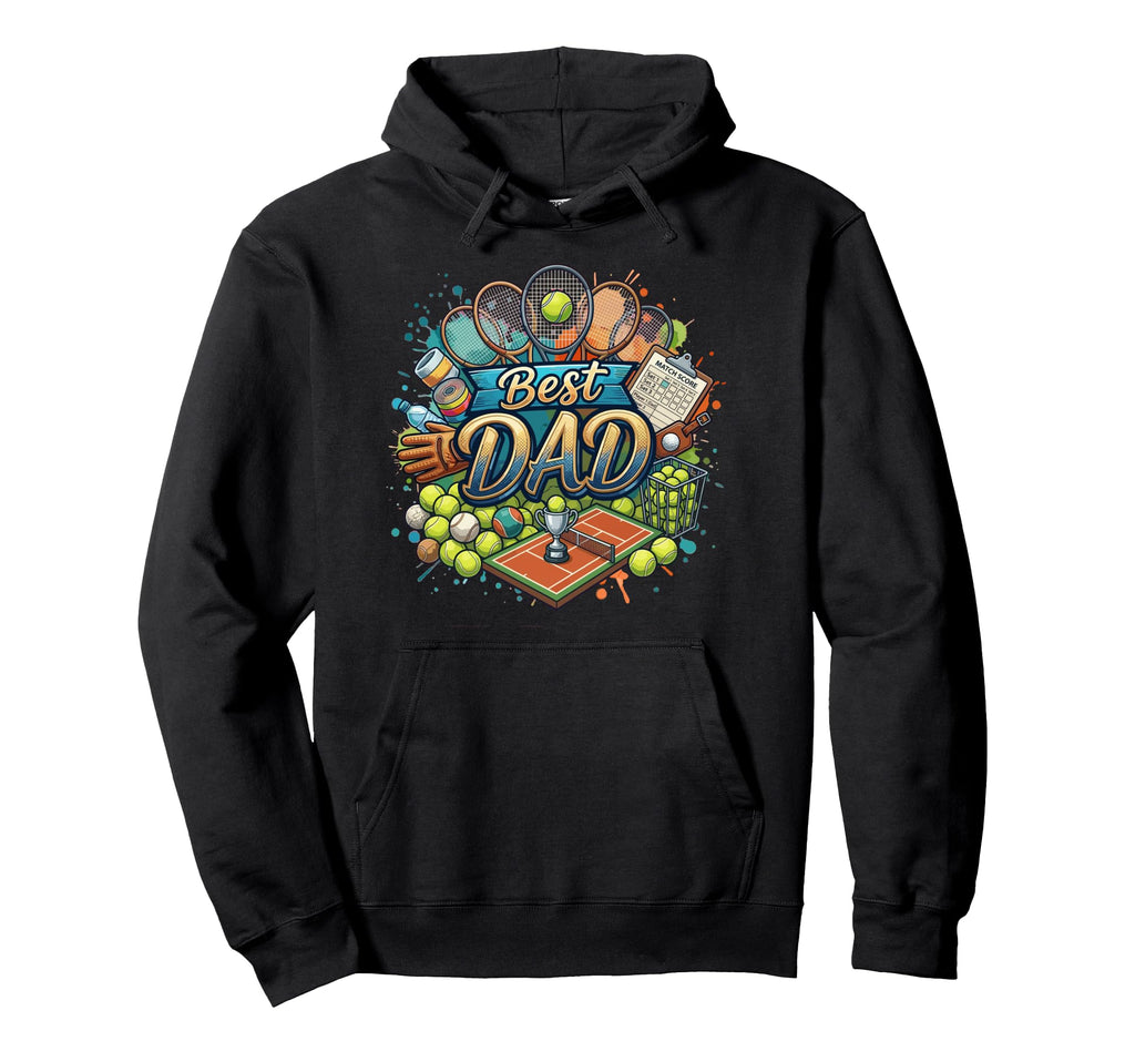 Best Tennis Dad Court Ace Racket Sport Hoodie - Unique Graphic Unisex - T-Shirt, Sweatshirt, Hoodie