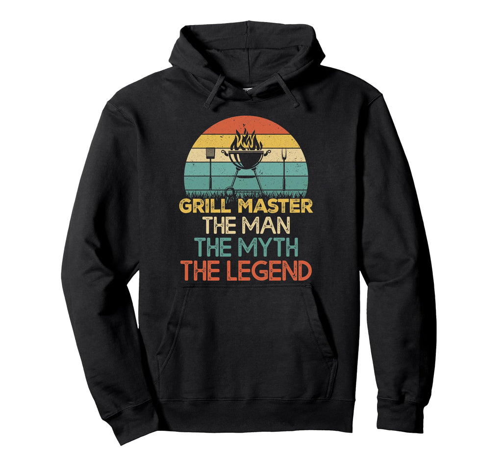 Funny Bbq Dad Grill Master Myth Legend Hoodie - Minimalist Print for Adults - T-Shirt, Sweatshirt, Hoodie