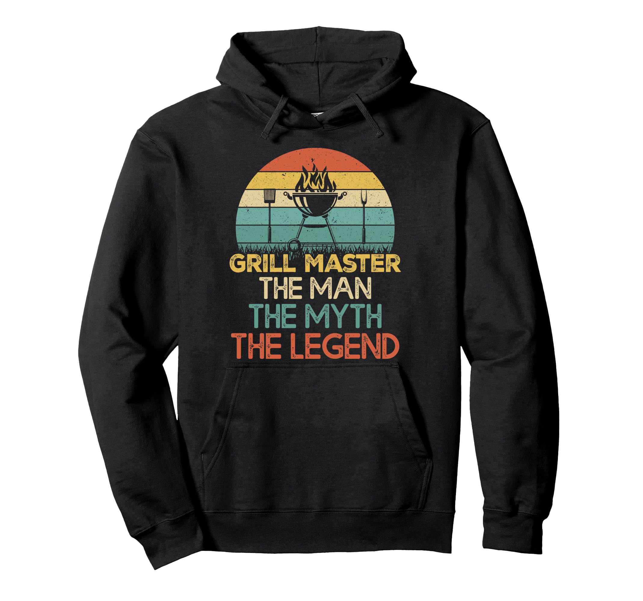 Funny Bbq Dad Grill Master Myth Legend Hoodie - Minimalist Print for Adults - T-Shirt, Sweatshirt, Hoodie