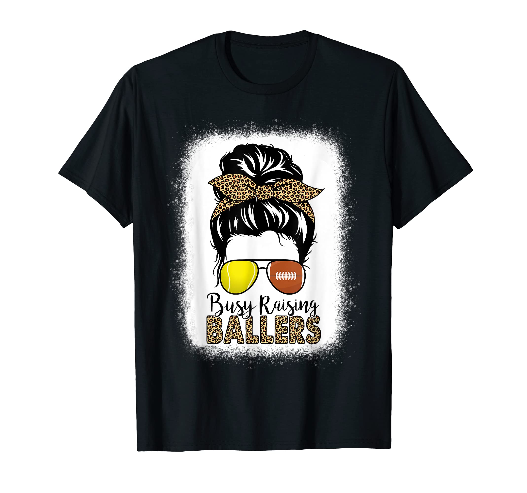Football Tennis Mom Messy Bun Busy T-Shirt - Aesthetic Graphic for Adults - T-Shirt, Sweatshirt, Hoodie