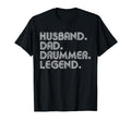 Husband Dad Drummer Funny Drum Drumming T-Shirt - Novelty Apparel Unisex - T-Shirt, Sweatshirt, Hoodie