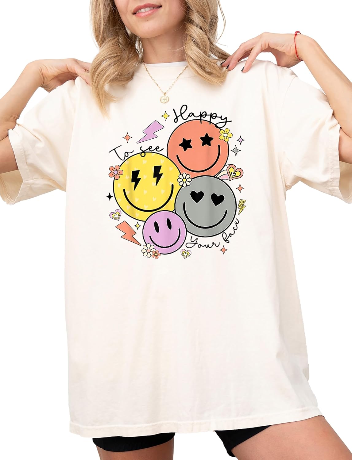 Back to School Teacher Happy Face - Adult & Kids T-Shirts, Sweatshirts & Hoodies apparel design preview 1