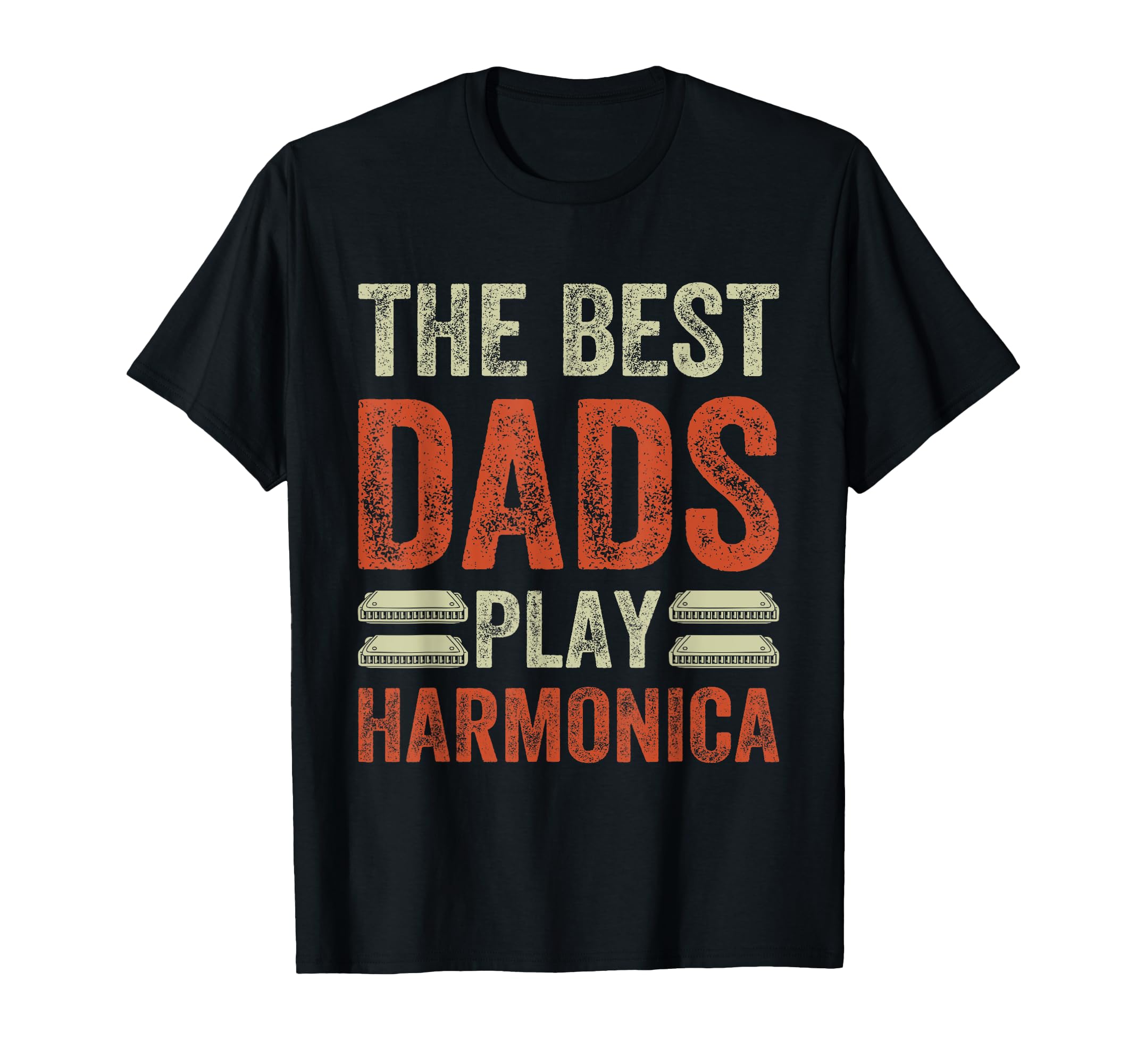 Best Dads Play Harmonica Harmonicist T-Shirt - Custom Art Print Men Women - T-Shirt, Sweatshirt, Hoodie