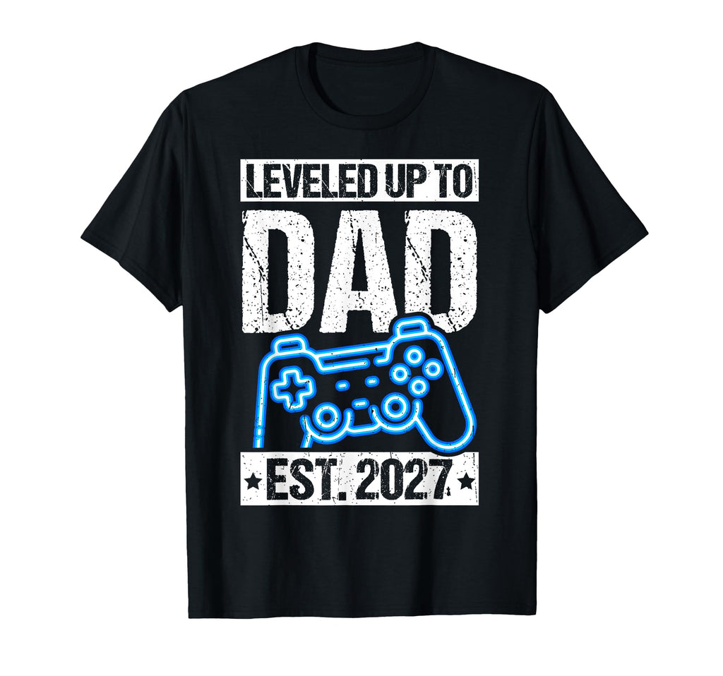 Leveled Up To Dad Est 2027 Gamer T-Shirt - Custom Art Print for Adults - T-Shirt, Sweatshirt, Hoodie