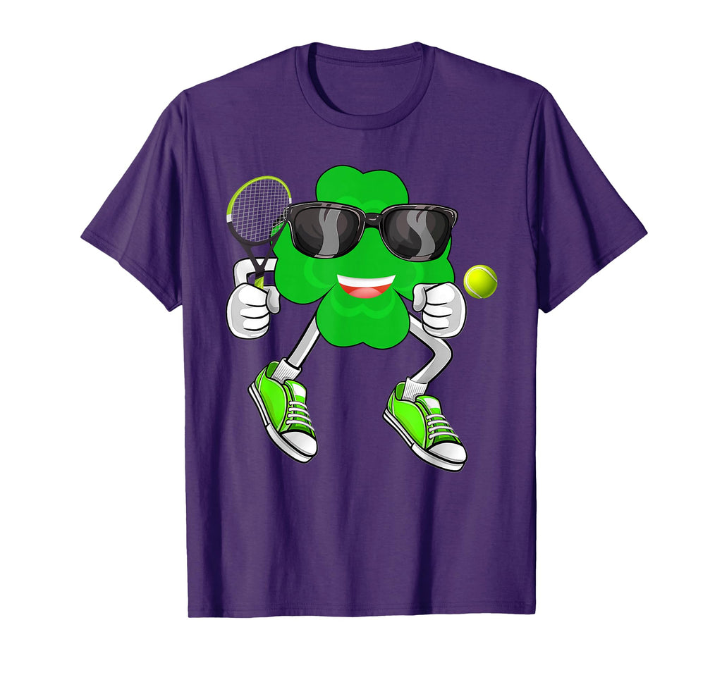 Shamrock Playing Tennis Leprechaun T-Shirt - Minimalist Print for Adults - T-Shirt, Sweatshirt, Hoodie