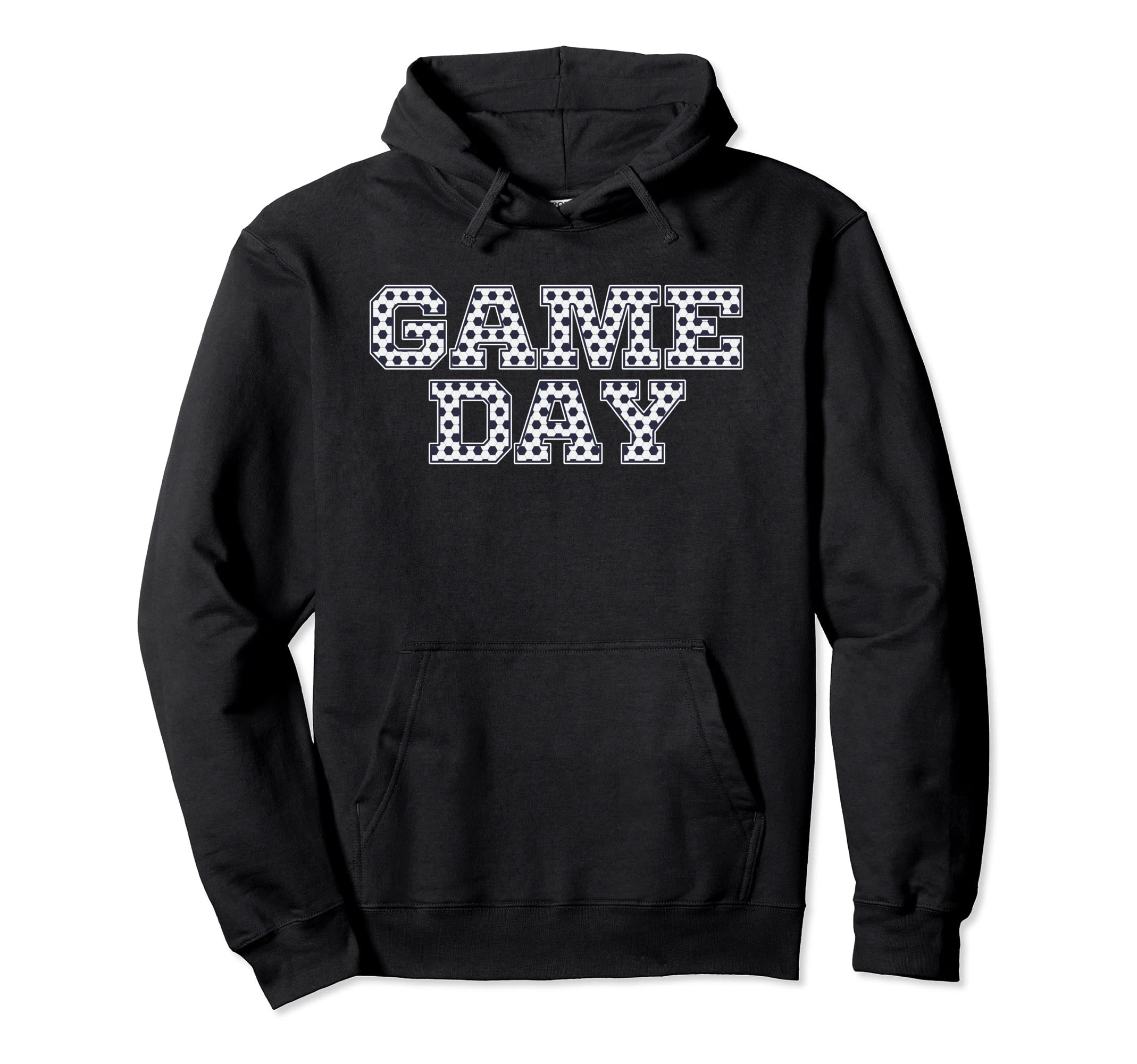 Game Day Soccer Pattern Blue Sports Hoodie - Minimalist Print Men Women - T-Shirt, Sweatshirt, Hoodie