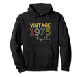 Year 1975 Gift Birthday Mom Dad Hoodie - Minimalist Print for Adults - T-Shirt, Sweatshirt, Hoodie