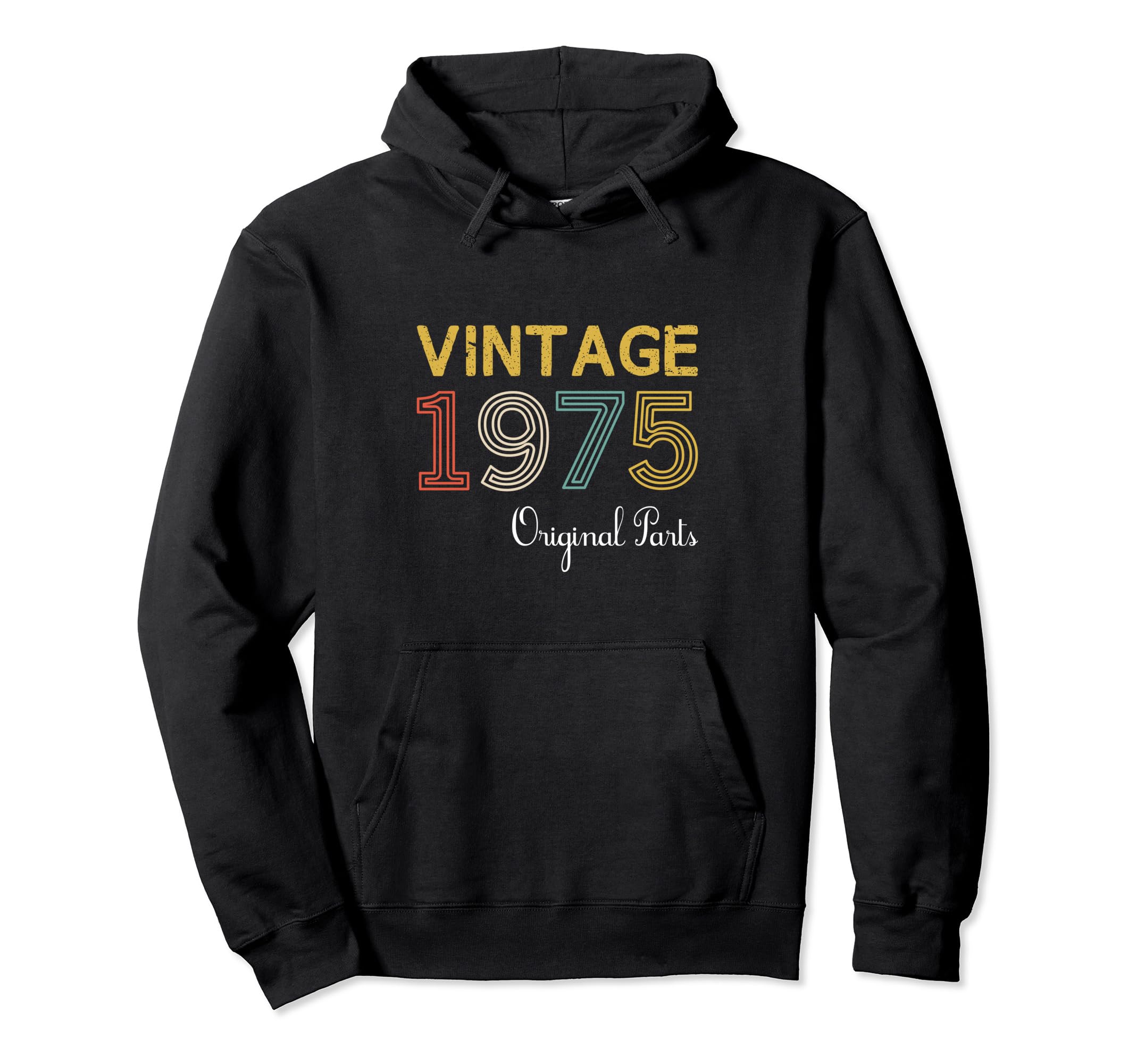 Year 1975 Gift Birthday Mom Dad Hoodie - Minimalist Print for Adults - T-Shirt, Sweatshirt, Hoodie