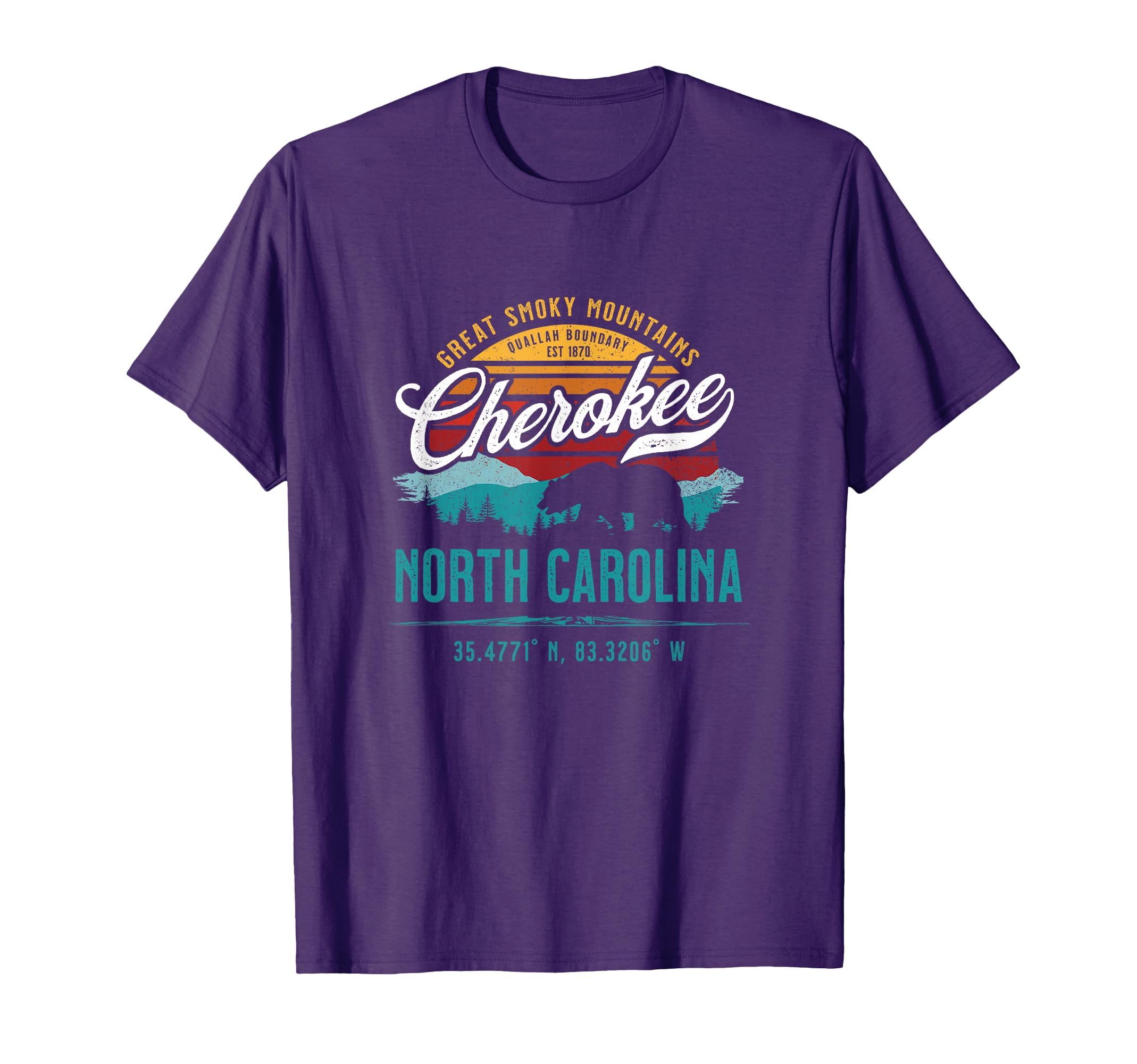 Cherokee North Carolina Sunset T-Shirt - Casual Everyday Wear Men Women - T-Shirt, Sweatshirt, Hoodie