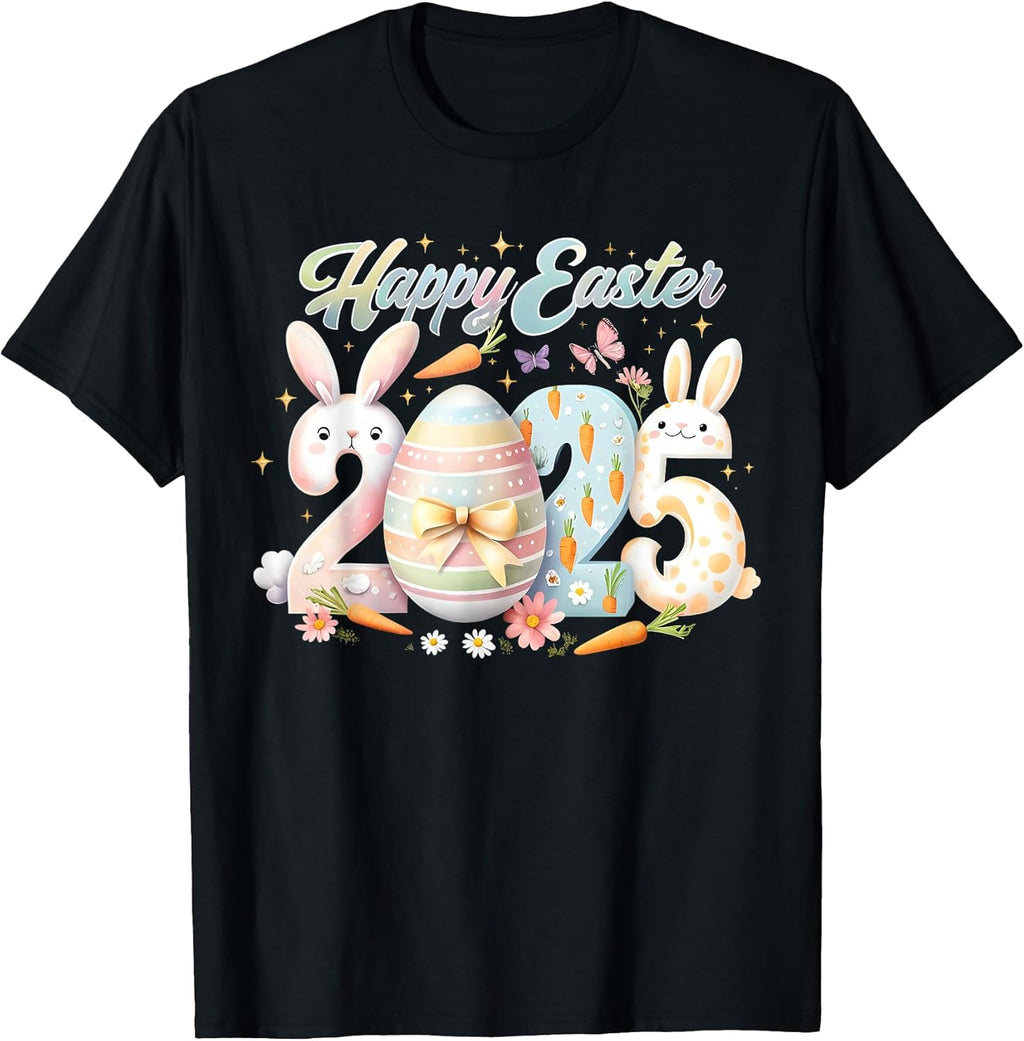 Happy Easter 2025 Bunny Rabbit Face Day Women Girls - Adult & Kids T-Shirts, Sweatshirts & Hoodies apparel design preview 1