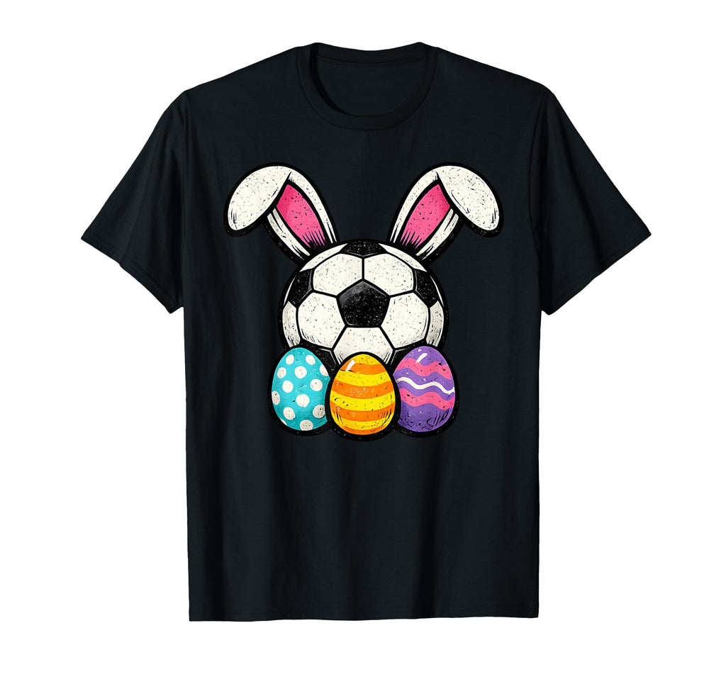 Funny Easter Soccer Bunny Eggs Soccer T-Shirt - Custom Art Print Men Women - T-Shirt, Sweatshirt, Hoodie