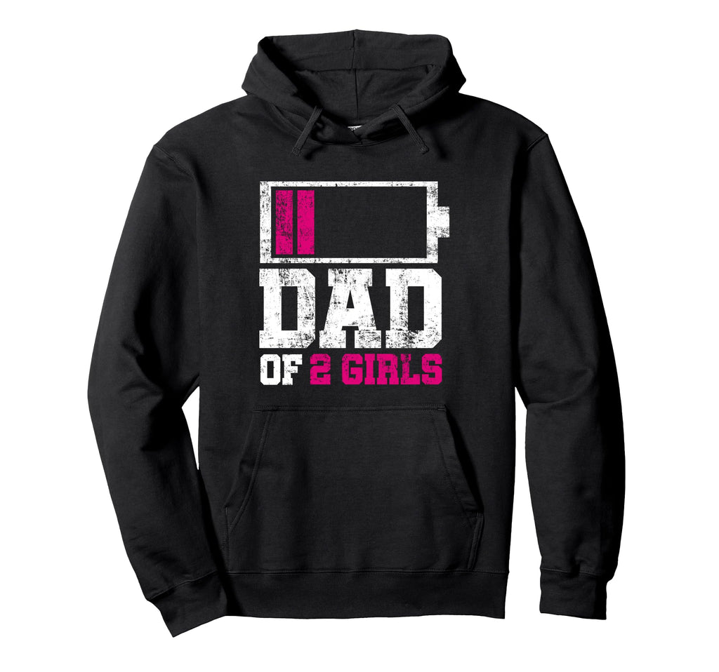 Dad 2 Funny Low Battery Daddy Gift Hoodie - Fun Novelty Design Unisex - T-Shirt, Sweatshirt, Hoodie