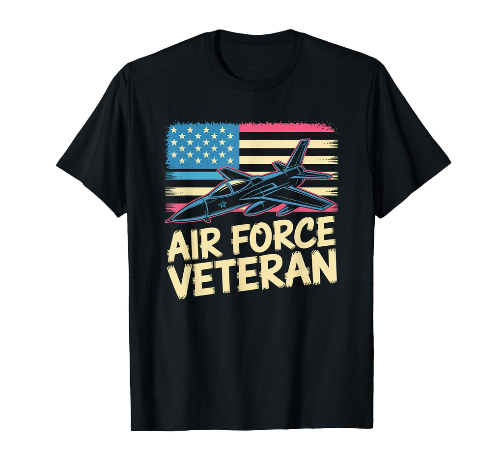 Air Force Veteran Us American Flag Dad T-Shirt - Graphic Print Unisex - T-Shirt, Sweatshirt, Hoodie