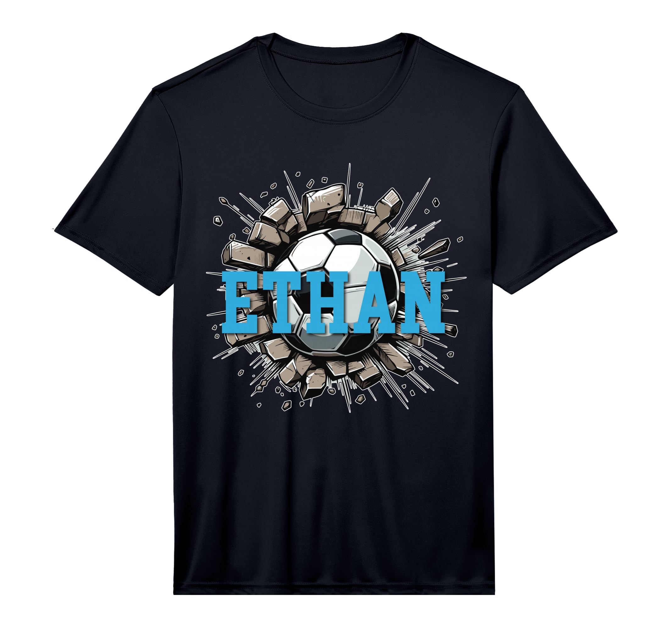 Ethan Soccer Custom Name Performance T-Shirt - Minimalist Print Unisex - T-Shirt, Sweatshirt, Hoodie