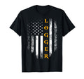 Logger American Flag Logging Carpenter T-Shirt - Unique Graphic for Adults - T-Shirt, Sweatshirt, Hoodie