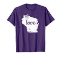Grunge Wisconsin Love Proud Wi Map T-Shirt - Casual Everyday Wear Unisex - T-Shirt, Sweatshirt, Hoodie
