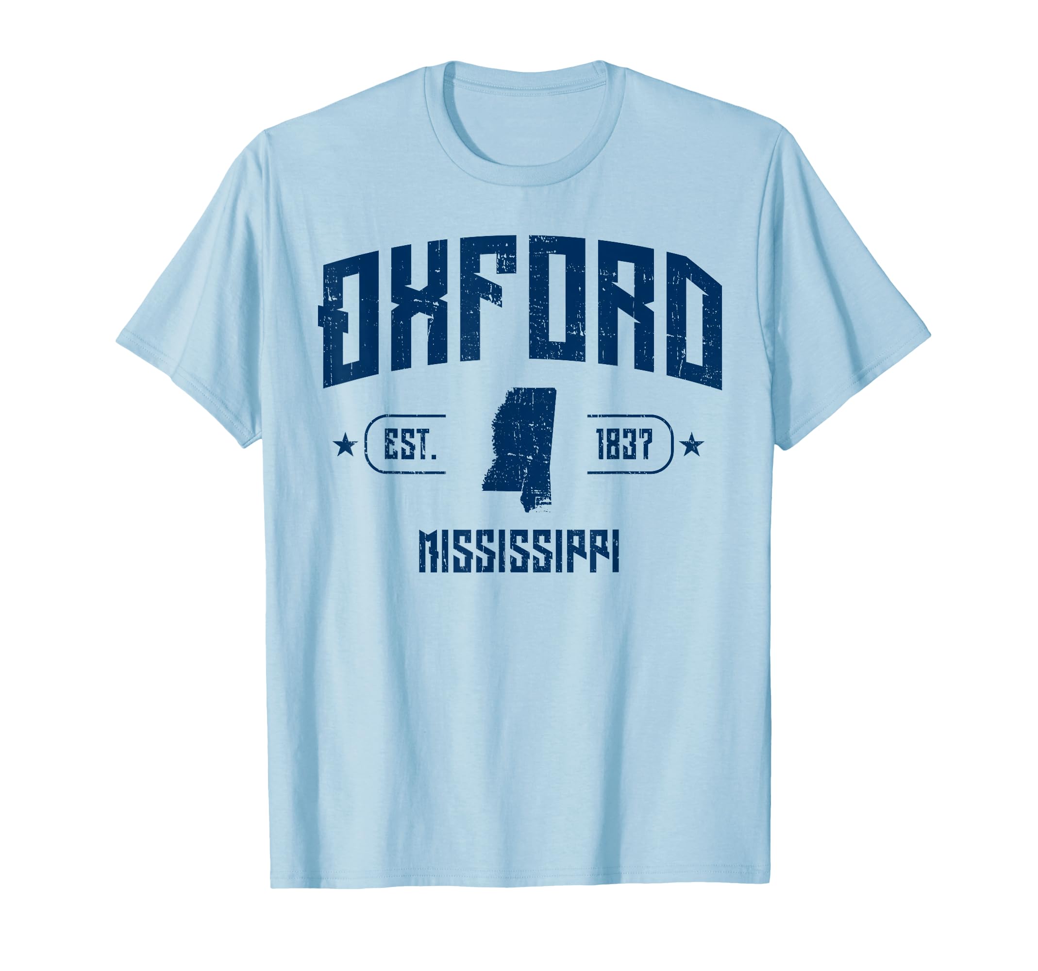 Oxford Mississippi Ms Sport Navy Athletic T-Shirt - Novelty Apparel Unisex - T-Shirt, Sweatshirt, Hoodie