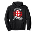 Football Player Coming Home England Flag Hoodie - Custom Art Print Unisex - T-Shirt, Sweatshirt, Hoodie