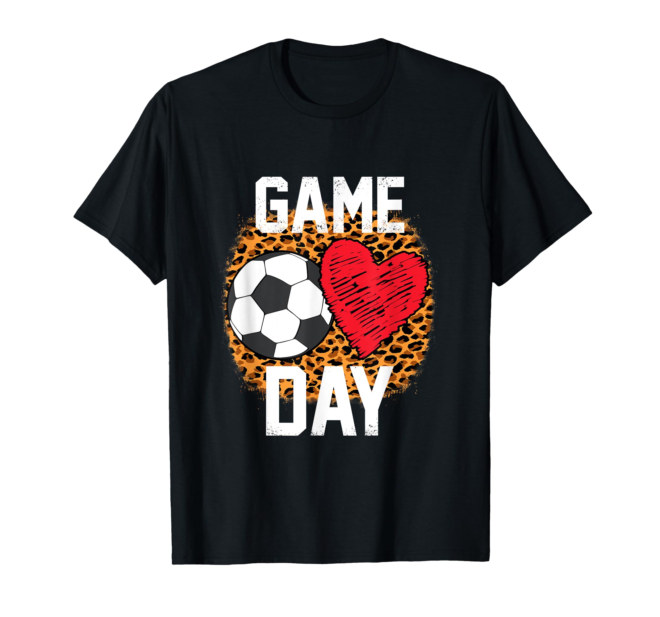 Soccer Game Day Leopard Cheetah T-Shirt - Casual Everyday Wear for Adults - T-Shirt, Sweatshirt, Hoodie